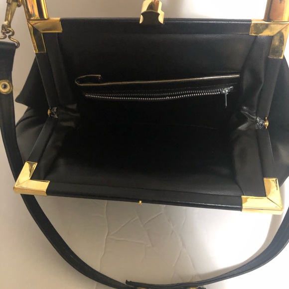 Retro Vintage Handbag Purse Lot of 2 Black - Picture 6 of 9